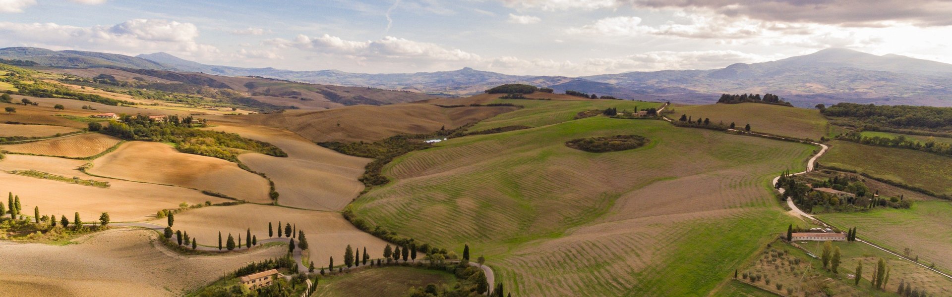 Vista dall'alto di Monticchiello