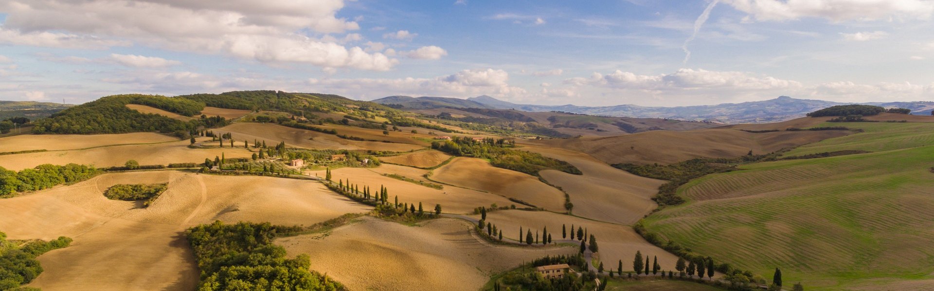 Vista dall'alto di Monticchiello