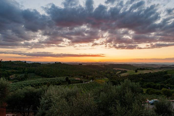 Vista dalla porta d'accesso di Trequanda